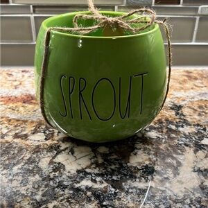 Rae Dunn Green 'Sprout' Ceramic Vase